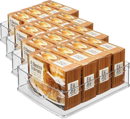 Vista 11 de iDesign contenedor apilable para despensa con asas para gabinetes o nevera, transparente, fabricado en EE. UU Contenedor de almacenamiento