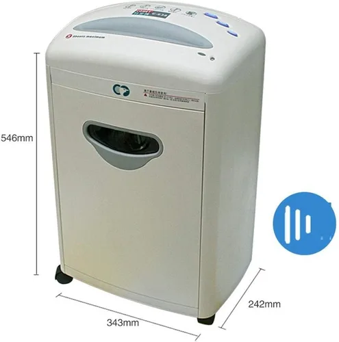 Vista 2 de Trituradora de papel microcortada Minute resistente, alta seguridad con tarjetas de CD/crédito, capacidad de trituración de 5 hojas