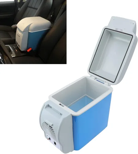 Vista 3 de Pssopp Enfriador eléctrico de 12 V CC, enfriador portátil de coche sin hielo, mini refrigerador portátil para viajes, camping, barco, vehículos