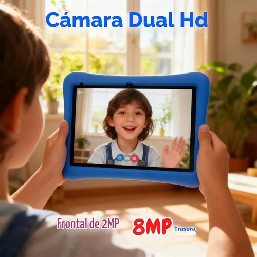 Vista 4 de ZZB Tableta para niños de 10 pulgadas, Android 15.0, 8 GB (3+5 extendidos) RAM 32 GB ROM (expandible a 1 TB) Cámara dual de 6000 mAh precargada