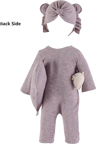 Vista 9 de Holibeat Accesorios de fotografía morados para bebé niña súper suaves recién nacida trajes de sesión de fotos disfraces (morado)