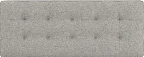 Vista 5 de SIMPLIHOME Cosmopolitan - Otomana rectangular con aspecto de lino de 44 Cloud gris