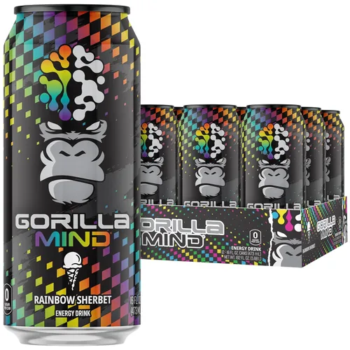 Vista 15 de Gorilla Mind Bebida energética Energía inigualable · Enfoque amplificado N-acetil-L-tirosina, alfa-GPC, 200 mg de cafeína, uridina, azafrán 0
