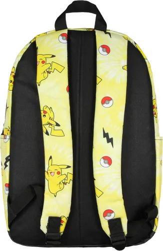 Vista 4 de Bioworld Pokemon Pikachu Pokeball Tie Dye Mochila de viaje para portátil de 17 pulgadas