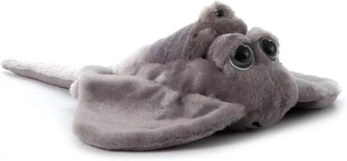 Vista 8 de The Petting Zoo Peluche de rayas para mamá y bebé, regalos para niños, animales del océano Pocketz, juguete de peluche de rayas de 14 pulgadas