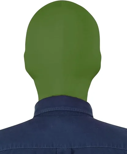 Vista 2 de Máscara facial completa unisex de 3 agujeros, elástica, transpirable, para Halloween, disfraz de cosplay, capucha Zentai