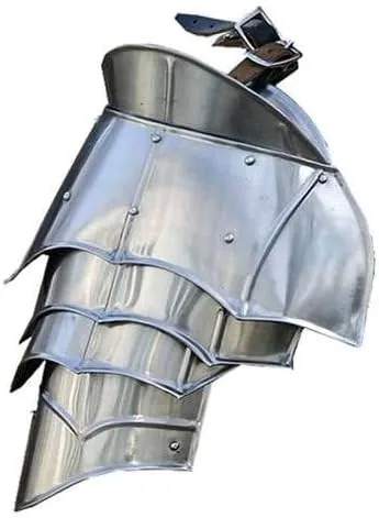 Vista 5 de ARTIZANSTORE Hombreras medievales de hierro juego de hombros hombreras vikingas cruzadas con armadura de guerrero disfraz de hombro protector