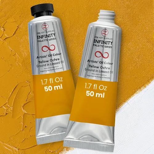 Vista 16 de Caja de Blancos de ZenART para tonos impecables - 200 ml de blanco de titanio, 50 ml de blanco de zinc y titanio y ocre amarillo de Nápoles