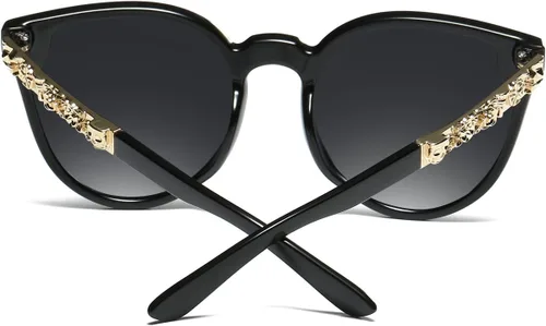 Vista 8 de Dollger Lentes de sol con diseño de calavera, y aros con forma de ojo de gato, protección UV400