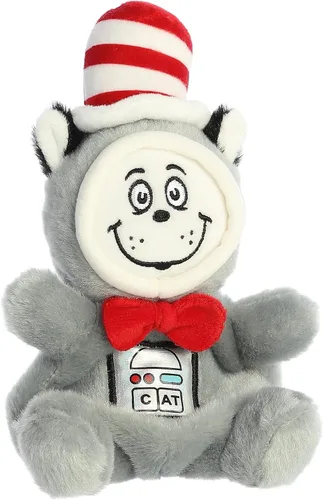 Vista 2 de Aurora® Fantástico gato astronauta Dr. Seuss™ en el sombrero Palm Pals™ - Narración mágica - Inspiración literaria - Gris 5 pulgadas
