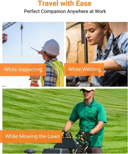 Vista 7 de Auriculares Bluetooth para el trabajo, 27dB NRR OSHA Queja con aptX HD Noise-Reduction Safety Earbuds Bluetooth 5.4, 100 ft aptX HD Soft