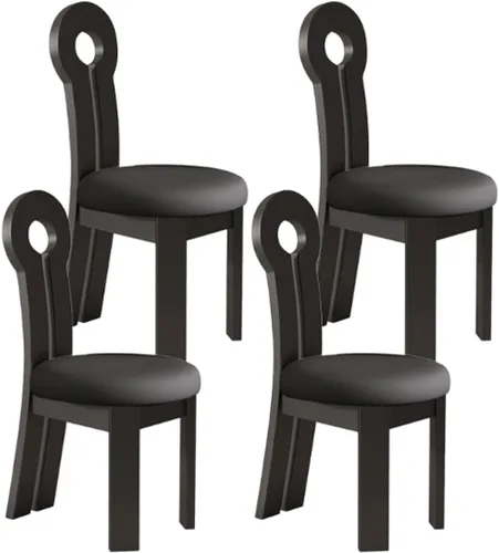 Vista 36 de YVYKFZD Dining Chairs Set, Solid Wood Dining Room Chair, Upholstered Kitchen Chairs, Unique Key-Shaped Living Room Chair, for Offices Bedroom Study
