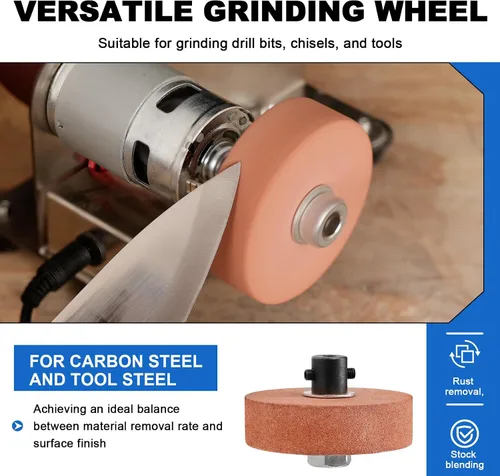 Vista 8 de SI FANG Mini afilador de cuchillos eléctrico para lijadora de banda, 7 velocidades, lijadora portátil de banco, herramienta de bricolaje para afilar