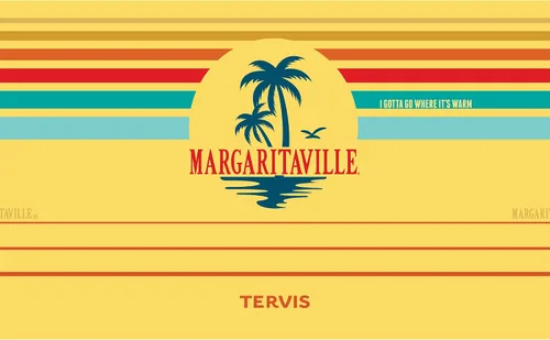 Vista 2 de Tervis Traveler Margaritaville - Vaso aislado de triple pared Gotta Go Palm mantiene las bebidas frías y calientes, 20 onzas, acero inoxidable