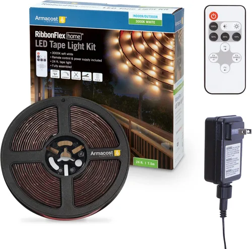 Vista 19 de Armacost Lighting Kit de luz en cinta LED regulable para AC del hogar, blanco cálido suave (1.5M) 424502 2700K blanco cálido 5 m