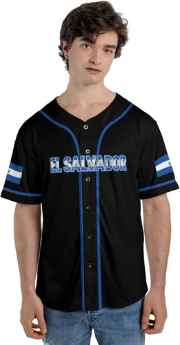 Vista 5 de Camiseta personalizada de béisbol de El Salvador, camiseta de orgullo de la bandera de El Salvador, camiseta salvadoreña, camiseta de El Salvadoreña