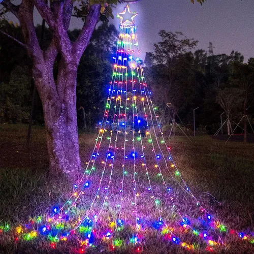 Vista 15 de Cadena de Luces de Navidad que Cambian de Color, 335 LED RGB con Control Remoto y Temporizador, Luces de Árbol de Navidad Impermeables