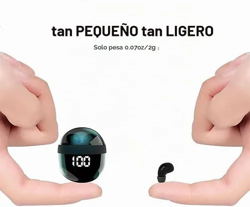 Vista 2 de Los mini auriculares invisibles más pequeños inalámbricos Bluetooth, de perfil bajo, micro pequeños, discretos, ocultos, para el trabajo