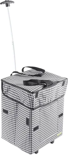 Vista 13 de Cesta con carro plegable grande multipropósito, color negro