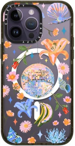 Vista 242 de CASETiFY Impact - Funda para iPhone 13 [protección contra caídas de 6.6 pies/compatible con Magsafe] Black Kingsnake, color negro transparente