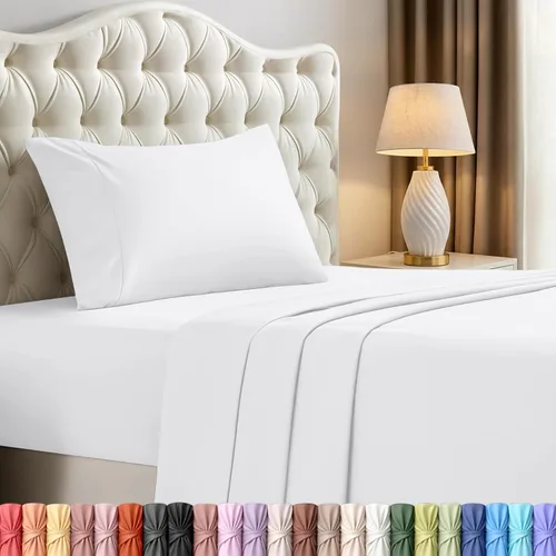 Vista 65 de Utopia Bedding - Juego de sábanas de microfibra cepillada, resistente al encogimiento y a la decoloración, de fácil cuidado, 3 piezas, tamaño Beige