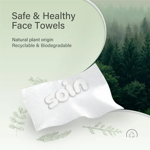 Vista 4 de Unifree Toallas faciales I Towel I Dry Wipes I Makeup Remover I Clean Facial Pañuelos en caja, tamaño grande 11.8 x 9.8 pulgadas, 50 unidades por