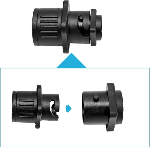 Vista 6 de Adaptador de bomba SUP, bomba de aire inflable para barco, kit de adaptador de válvula de aire, boquilla de aire, cabezal de conversión