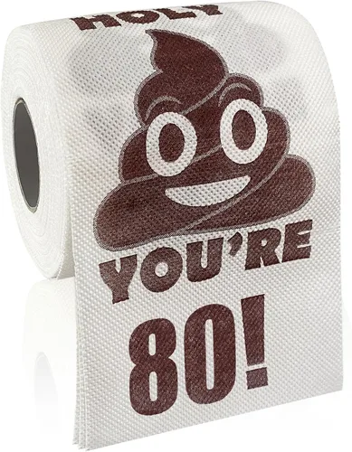 Vista 17 de Regalos de feliz cumpleaños número 10, rollo de papel higiénico divertido de 3 capas, papel higiénico impreso Holy Poop You're 10, regalo de bromas