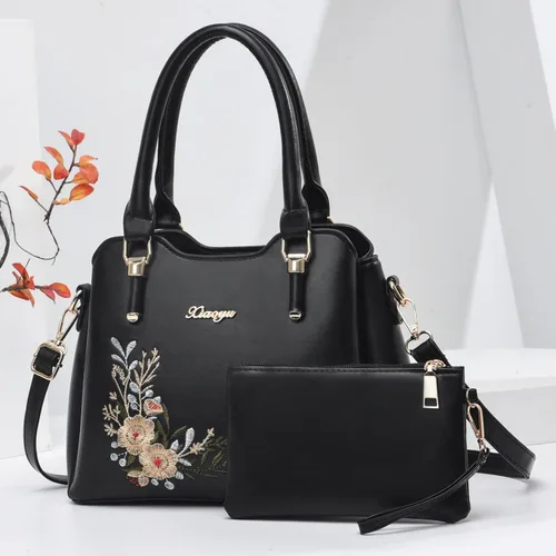 Vista 2 de Xiaoyu Monederos y bolsos de mano para mujer, bolsa de hombro con asa superior, juego de 2 piezas