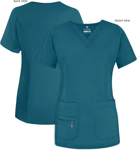 Vista 5 de Adar Pro - Ropa quirúrgica para mujer, con cuello en V elevado