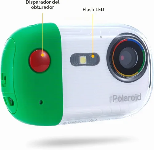 Vista 5 de Cámara submarina Polaroid - 18MP 4K UHD, impermeable para esnórquel y buceo con pantalla LCD, recargable por USB