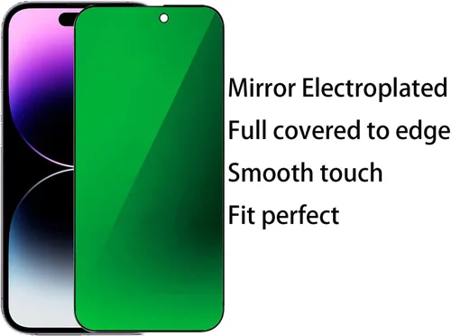 Vista 13 de Espejo de vidrio templado antiazul, protector de pantalla anti-espía, película antiespía para iPhone 11 Pro Max/iPhone XS Max, 6.5 pulgadas