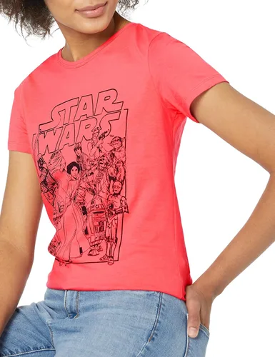 Vista 4 de Tienda Essentials Disney Marvel Star Wars Camiseta de manga corta con cuello redondo para mujer paquete de 2