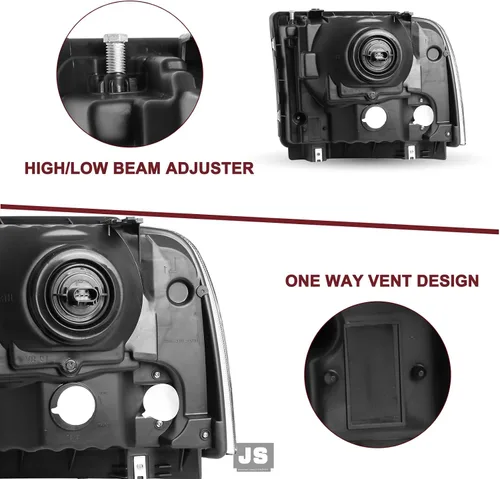 Vista 7 de JSBOYAT Juego de faros con bombillas y arnés de reemplazo para Ford F250 F350 F450 F550 Super Duty 99-04 / Ford Excursion 00-04 lado del conductor