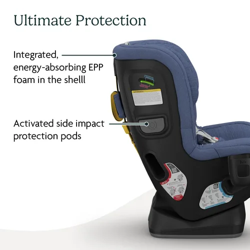 Vista 6 de UPPAbaby Rove - Asiento convertible para automóvil 2 en 1 trasero + orientado hacia adelante, instalación rápida y segura en 3 pasos, tecnología
