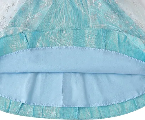 Vista 7 de Aoiviss Elsa Costume for Girls Frozen Princess Dress Birthday Halloween Cosplay