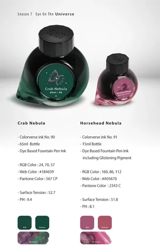 Vista 3 de Colorverse Tinta - Temporada 7 - Ojo en el universo - Nebulosa del cangrejo (2.2 fl oz) y nebulosa cabeza de caballo (brillante), (0.5 fl oz)