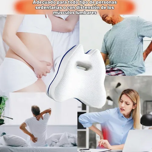 Vista 5 de Tiwwie Almohada de rodilla para piernas para dormir de lado, almohada de apoyo de espuma para dormir para dolor de espalda, cojín de espuma