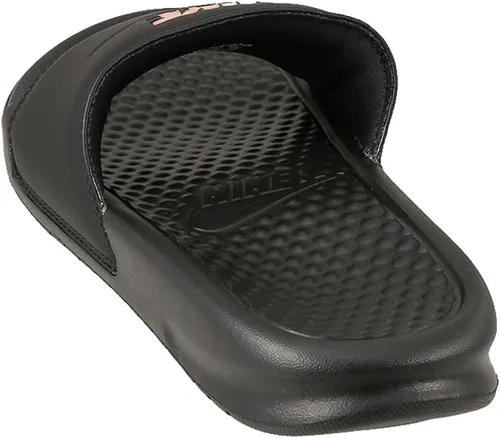 Vista 5 de Nike Sandalias Benassi Just Do It Slide para mujer (NEGROROSEORO, numeric_7), Negro, rosa, oro