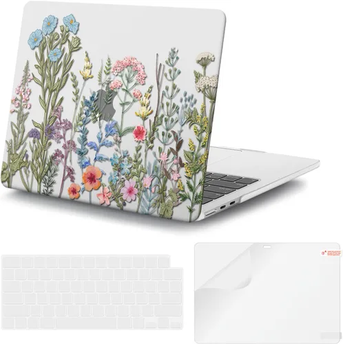 Vista 20 de iCasso para M4 MacBook Air de 13 pulgadas Funda 2025 2024-2022 M3 M2 Modelo A 3240 A3113 A2681, Funda de plástico de patrón protector resistente