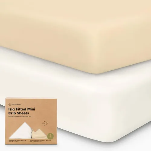 Vista 40 de Sábanas ajustadas para Pack and Play - Paquete de 2 sábanas mini para cuna para Pack N Play, colchón 38x26, ropa de cama suave y acogedora