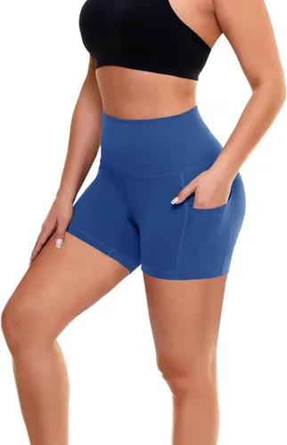 Vista 41 de Biker Shorts for Women with Pockets - 8"/5"/3" Booty Black Spandex Shorts Verde militar