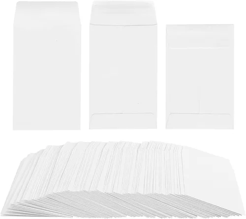 Vista 9 de Paquete de 200 sobres pequeños para monedas de papel Kraft, sobres para semillas, sobres autoadhesivos para piezas pequeñas, artículos pequeños