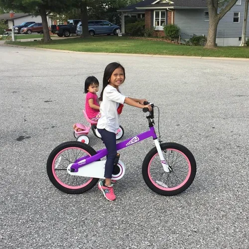 Vista 7 de Royalbaby Bicicleta Cubetube para niños de 3 a 9 años, bicicleta para niños pequeños de 12, 14, 16, 18 y 20 pulgadas, con ruedas de entrenamiento