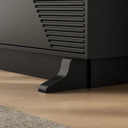 Vista 6 de Gyfimoie Cómoda negra para dormitorio, cómoda moderna de 47.2 pulgadas de Negro