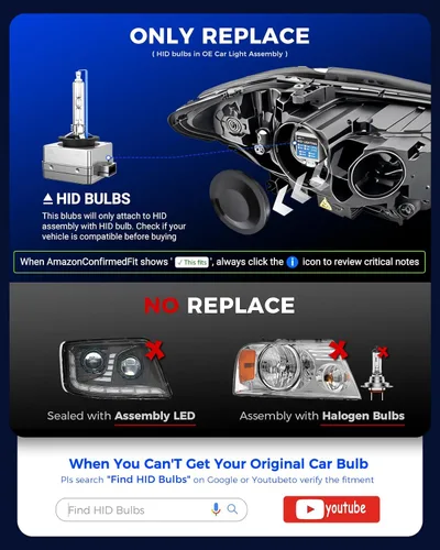 Vista 6 de Marsauto Bombillas HID D1S, bombilla de xenón blanco frío de 8000 K, 66144 66140 85140 85415 (85415C1) para reemplazo HID, Plug and Play, paquete