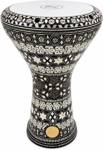 Vista 15 de ¡Nuevo! Gawharet El Fan Clásico 17" Darbuka de Madre de Perla Percusión de Tambor (Rey Árabe)