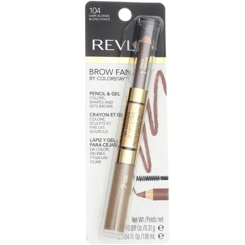 Vista 15 de Revlon ColorStay - Lápiz y gel para cejas Fantasy, 001 rubio ceniza This brow product features a powder-soft pencil and a clear shaping gel to