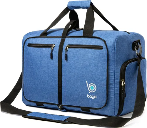 Vista 20 de Bago Travel Duffle Bag for Women & Men. Medium Duffel Bag for Traveling Todo negro