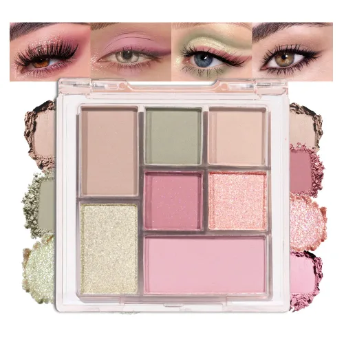 Vista 18 de CAKAILA Paleta de sombra de ojos mate de 10 colores, color gris y gris topo, paleta de sombra de ojos neutra, paleta de maquillaje de larga